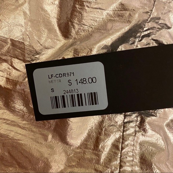 LF Zip Front Skirt Metallic - Picture 6 of 9